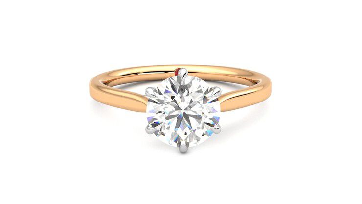 Taylor & Hart Eve Round Engagement Ring 360 degree image 1