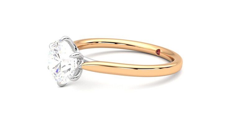 Taylor & Hart Eve Round Engagement Ring 360 degree image 23