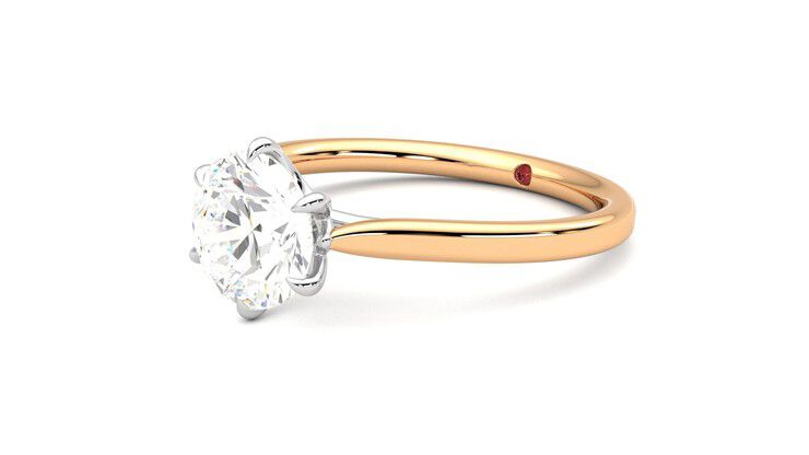 Taylor & Hart Eve Round Engagement Ring 360 degree image 24