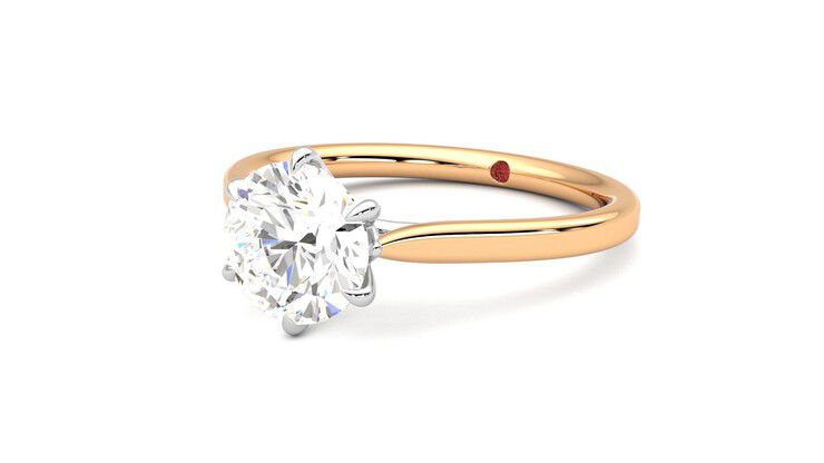 Taylor & Hart Eve Round Engagement Ring 360 degree image 25