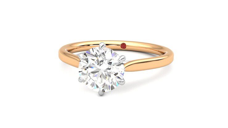 Taylor & Hart Eve Round Engagement Ring 360 degree image 27