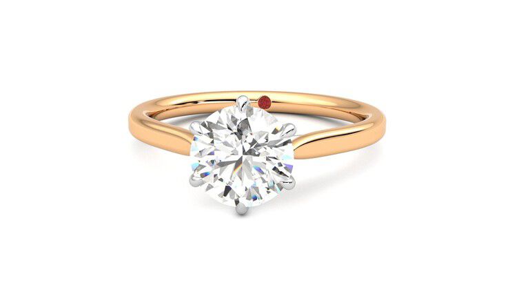Taylor & Hart Eve Round Engagement Ring 360 degree image 28