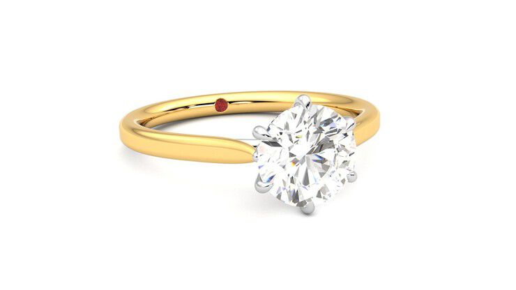 Taylor & Hart Eve Round Engagement Ring 360 degree image 4