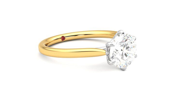 Taylor & Hart Eve Round Engagement Ring 360 degree image 6