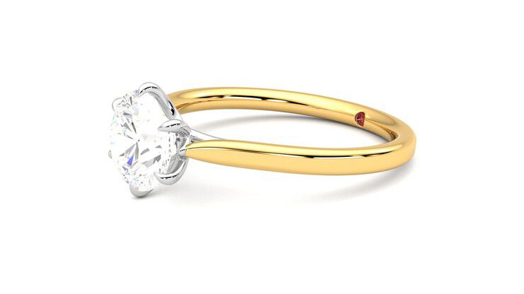 Taylor & Hart Eve Round Engagement Ring 360 degree image 23