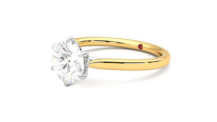 Taylor & Hart Eve Round Engagement Ring 360 degree image 24