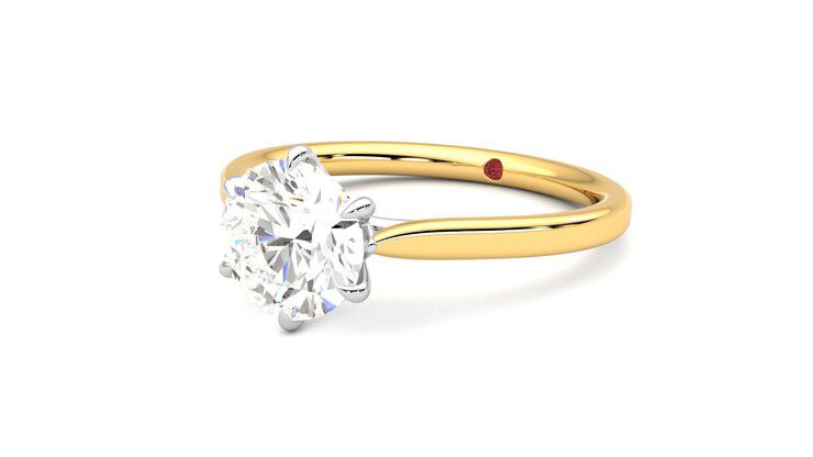 Taylor & Hart Eve Round Engagement Ring 360 degree image 25