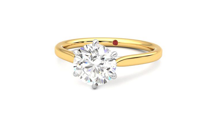 Taylor & Hart Eve Round Engagement Ring 360 degree image 27