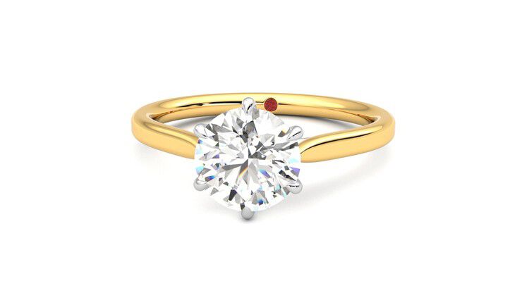 Taylor & Hart Eve Round Engagement Ring 360 degree image 28