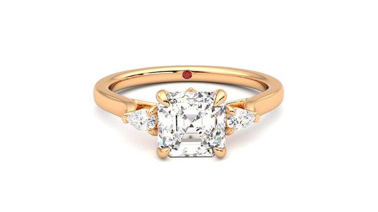 Taylor & Hart Faith Asscher Engagement Ring 360 degree image 1