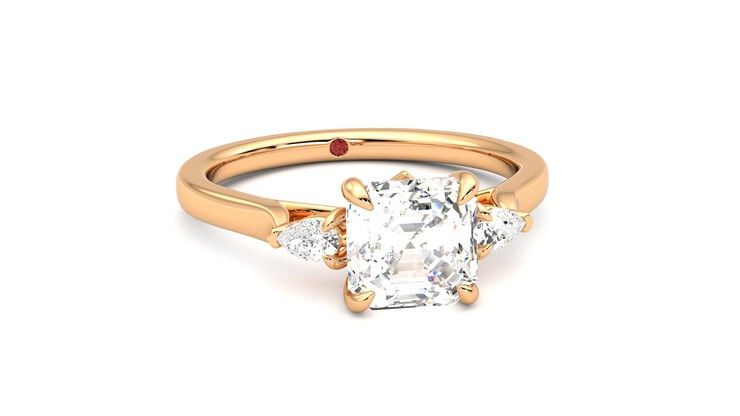 Taylor & Hart Faith Asscher Engagement Ring 360 degree image 3