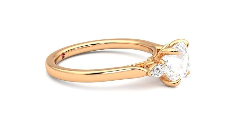 Taylor & Hart Faith Asscher Engagement Ring 360 degree image 8