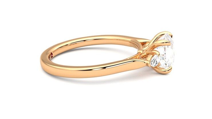 Taylor & Hart Faith Asscher Engagement Ring 360 degree image 9