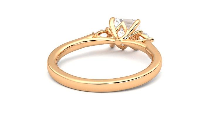Taylor & Hart Faith Asscher Engagement Ring 360 degree image 14