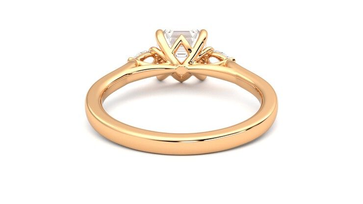 Taylor & Hart Faith Asscher Engagement Ring 360 degree image 15