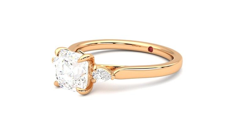 Taylor & Hart Faith Asscher Engagement Ring 360 degree image 24