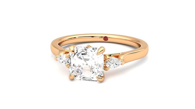 Taylor & Hart Faith Asscher Engagement Ring 360 degree image 27