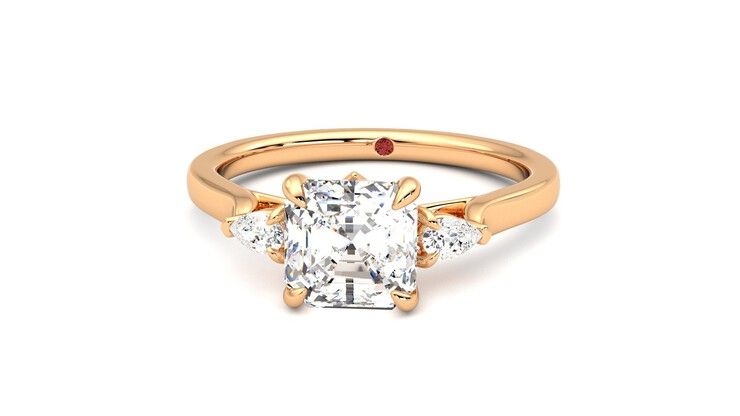 Taylor & Hart Faith Asscher Engagement Ring 360 degree image 28