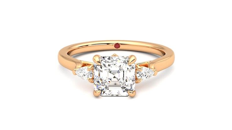 Taylor & Hart Faith Asscher Engagement Ring 360 degree image 29