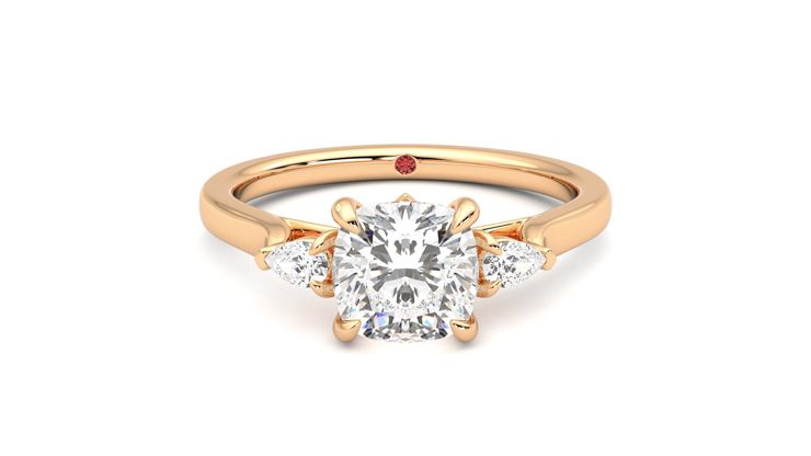 Taylor & Hart Faith Cushion Engagement Ring 360 degree image 0