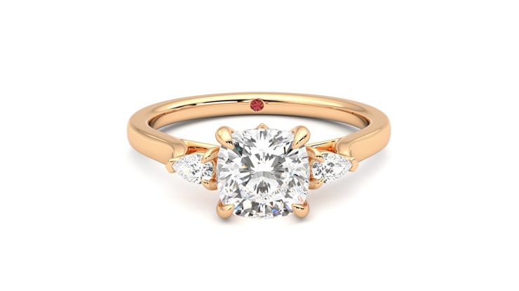 Taylor & Hart Faith Cushion Engagement Ring 360 degree image 1