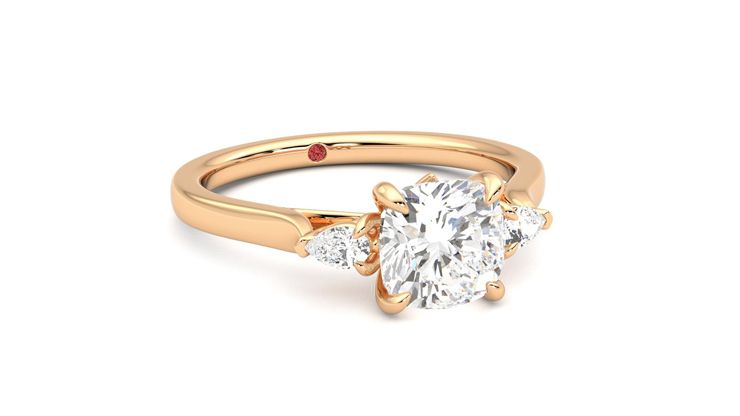 Taylor & Hart Faith Cushion Engagement Ring 360 degree image 4