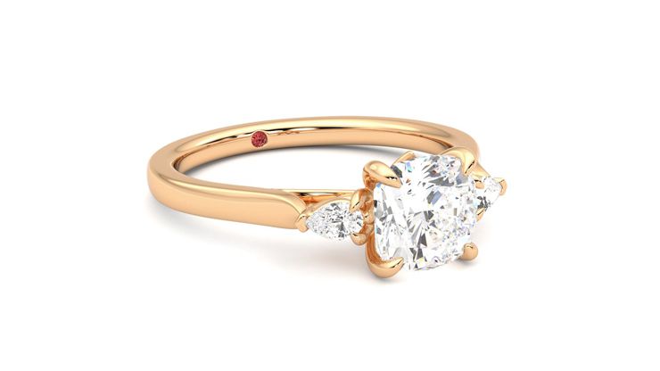 Taylor & Hart Faith Cushion Engagement Ring 360 degree image 5