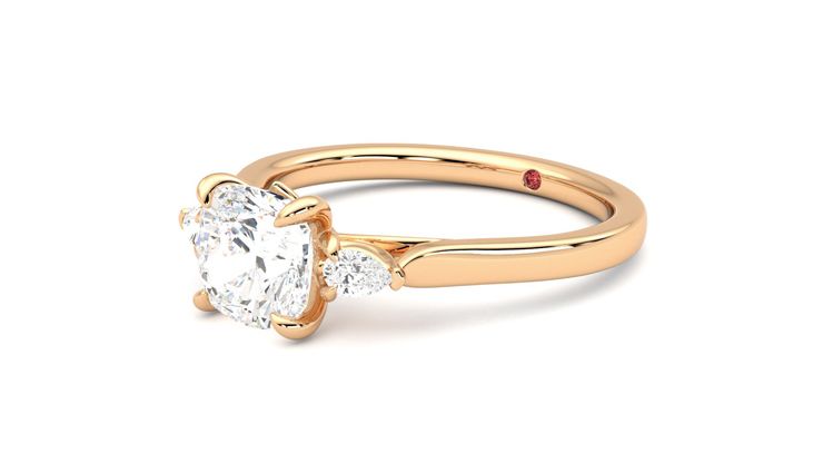 Taylor & Hart Faith Cushion Engagement Ring 360 degree image 24