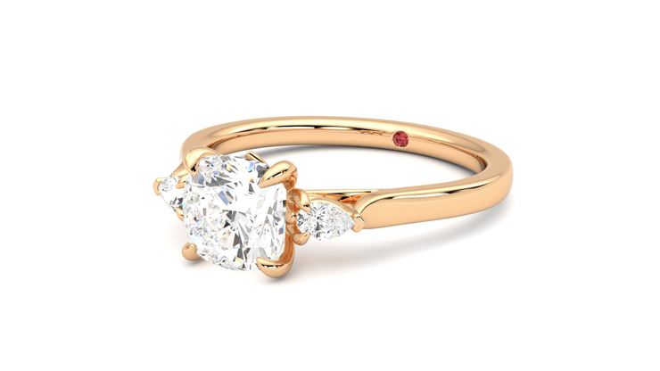 Taylor & Hart Faith Cushion Engagement Ring 360 degree image 25