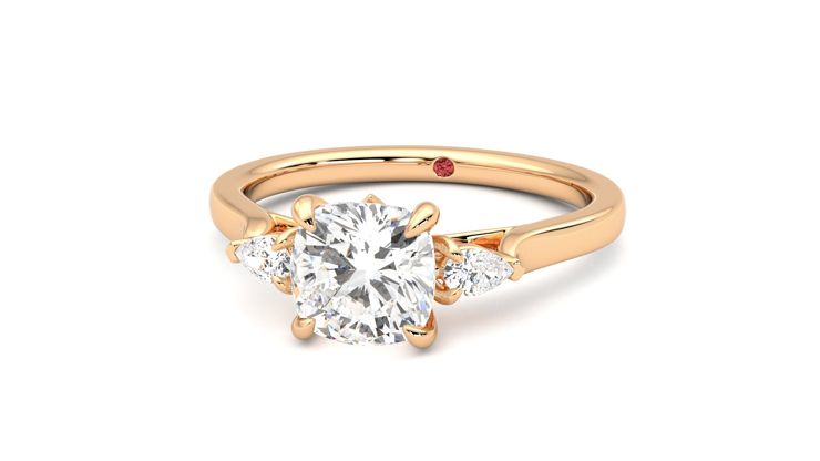 Taylor & Hart Faith Cushion Engagement Ring 360 degree image 27