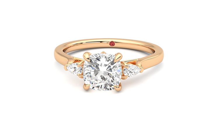 Taylor & Hart Faith Cushion Engagement Ring 360 degree image 28
