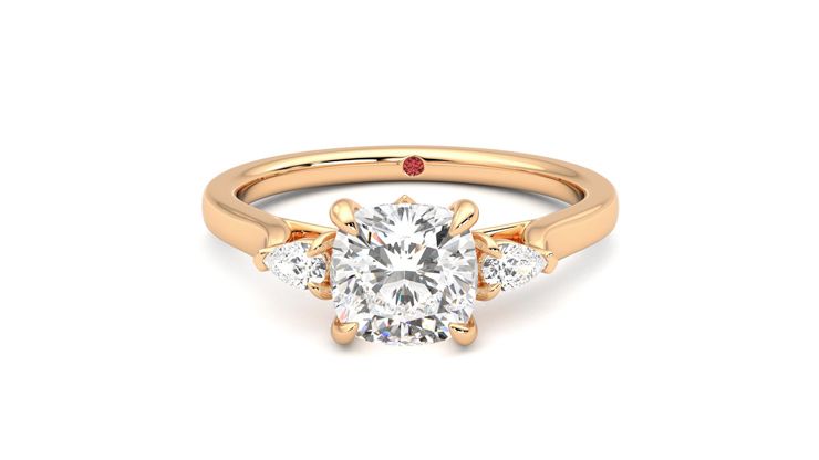 Taylor & Hart Faith Cushion Engagement Ring 360 degree image 29