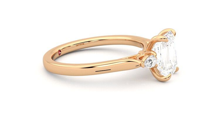 Taylor & Hart Faith Emerald Engagement Ring 360 degree image 8