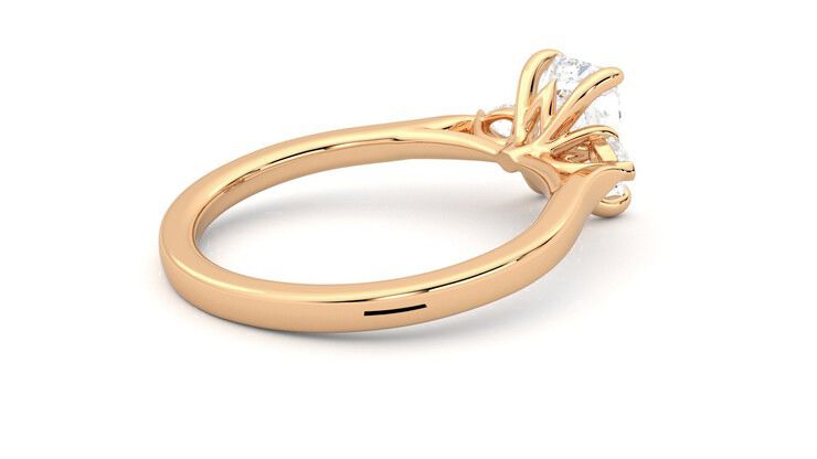 Taylor & Hart Faith Emerald Engagement Ring 360 degree image 12
