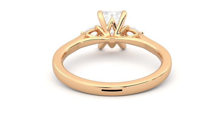 Taylor & Hart Faith Emerald Engagement Ring 360 degree image 15
