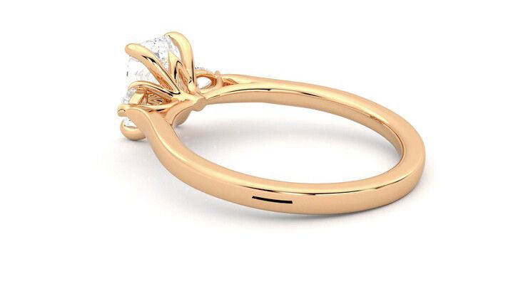 Taylor & Hart Faith Emerald Engagement Ring 360 degree image 18