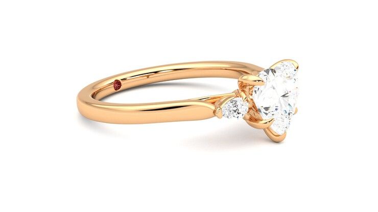 Taylor & Hart Faith Heart Engagement Ring 360 degree image 7