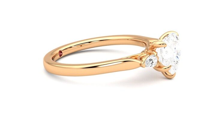 Taylor & Hart Faith Heart Engagement Ring 360 degree image 8