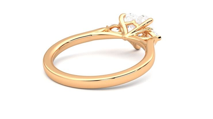Taylor & Hart Faith Heart Engagement Ring 360 degree image 13
