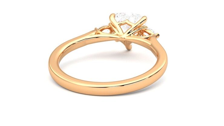 Taylor & Hart Faith Heart Engagement Ring 360 degree image 14