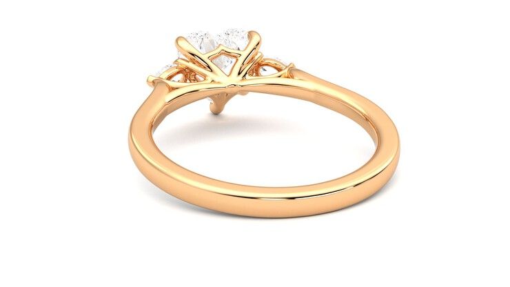 Taylor & Hart Faith Heart Engagement Ring 360 degree image 16