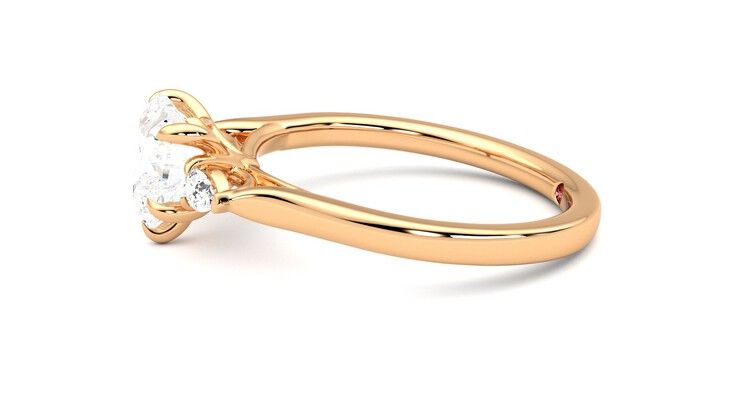 Taylor & Hart Faith Heart Engagement Ring 360 degree image 21