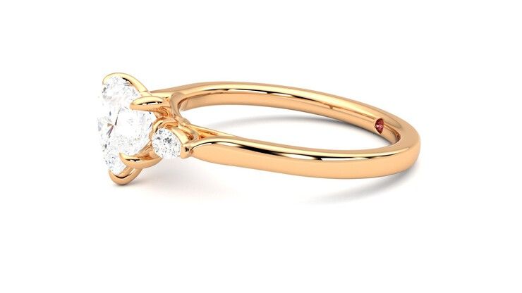 Taylor & Hart Faith Heart Engagement Ring 360 degree image 22