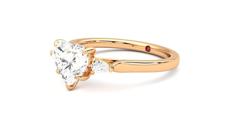 Taylor & Hart Faith Heart Engagement Ring 360 degree image 24