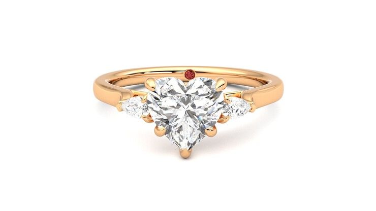 Taylor & Hart Faith Heart Engagement Ring 360 degree image 29