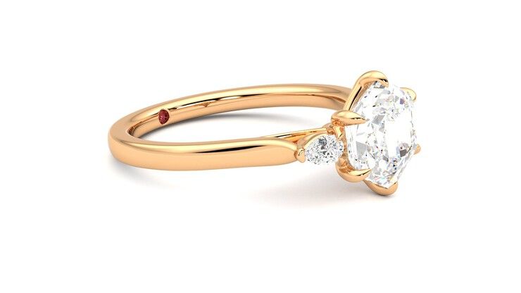 Taylor & Hart Faith Hexagonal Engagement Ring 360 degree image 7
