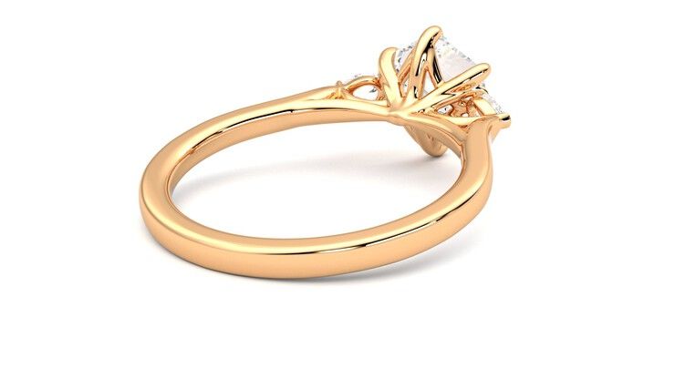 Taylor & Hart Faith Hexagonal Engagement Ring 360 degree image 13
