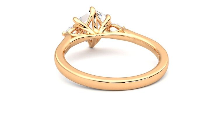Taylor & Hart Faith Hexagonal Engagement Ring 360 degree image 16