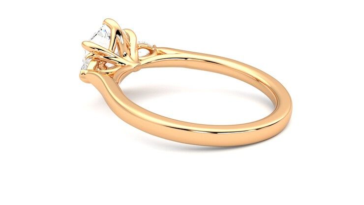 Taylor & Hart Faith Hexagonal Engagement Ring 360 degree image 18