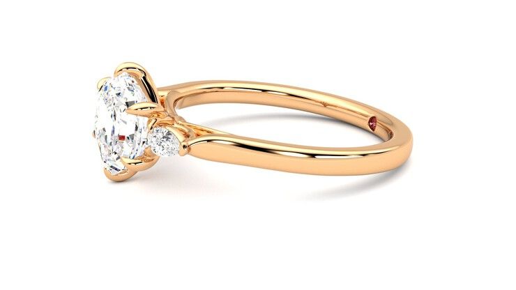 Taylor & Hart Faith Hexagonal Engagement Ring 360 degree image 21